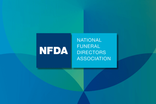 A photograph of an article entitled NFDA partners with Convention and presents unique report